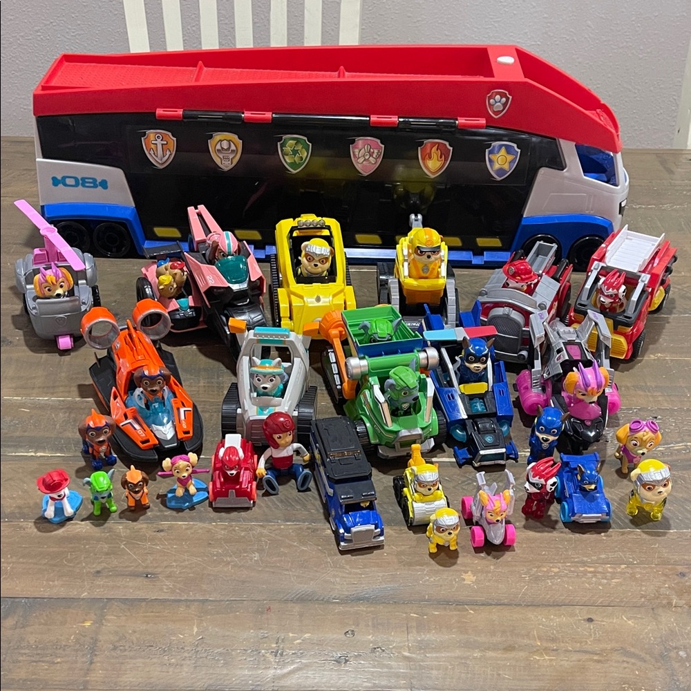 Paw Patrol Lot all character and toys included